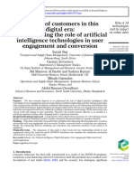 Journey of Customers in This Digital Era: Understanding The Role of Artificial Intelligence Technologies in User Engagement and Conversion