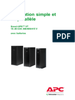 Installation Simple Et en Parallèle: Smart-UPS™ VT 10-40 kVA 380/400/415 V Avec Batteries