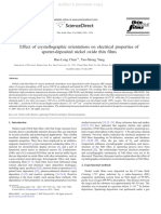 Effect of Crystallographic Orientations On Electrical Properties of Sputter-Deposited Nickel Oxide Thin Films