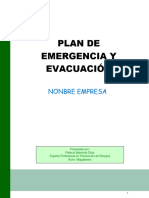 Plan de Emergencia Formato