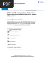 Collaborative Learning Practices Teacher and Student Perceived Obstacles To Effective Student Collaboration