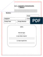 Evaluación 1 - Lenguaje y Comunicación - 7° Básico