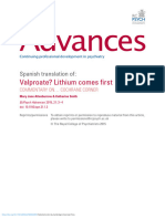 Valproato Primero El Litio Translation of Valproate Lithium Comes First by Rodolfo Zaratiegui