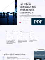 Les Options Strategiques de La Communication Internationale