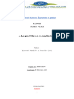 Département Sciences Économies Et Gestion: La Politique Monétaire