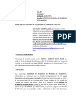 Redacción de Demanda de Aumento de Alimentos