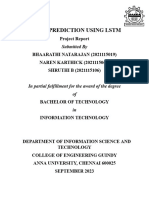 STOCK PREDICTION USING LSTM - With Testing