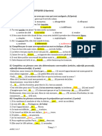 A/Connaissances Linguistiques (10points) : Malheureuse