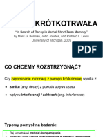 Prezentacja - Zapominanie Z Pamięci Krótkotrwałej