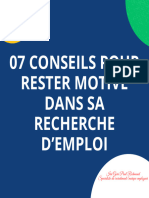 07 Conseils Pour Rester Motivé Dans Sa Recherche D'emploi