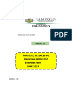 PHSC Grade 11 P2june Memorandum