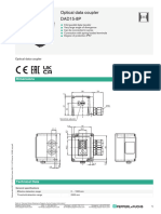 Optical Data Coupler DAD15-8P: Dimensions