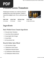 Pickled Green Tomatoes - The Rustic Elk