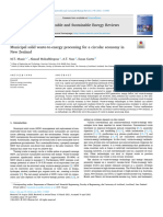 Municipal Solid Waste-To-Energy Processing For A Circular Economy in