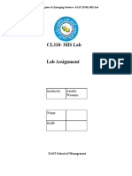 CL310-MIS Lab: Instructor Areeba Waseem