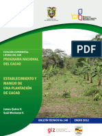 Establecimiento y Manejo de Una Plantacion de Cacao