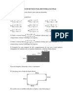 Exercícios de Revisão para Recuperação Final