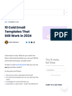 10 Cold Email Templates That Still Work in 2024