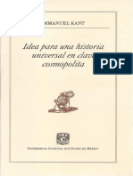 Idea para Una Historia Universal en Clave Cosmopolita - Kant