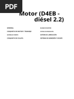 Manual de Taller Motor Hyundai D4EB Diesel 2.2L en Español