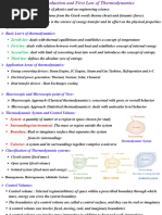 Thermo - CH - 01 - Introduction and First Law of Thermodynamics