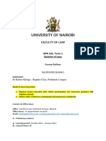 GPR 101 Torts 1 Course Outline - 202223