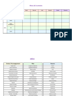 Modèle Planning Menu