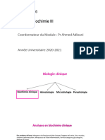 Cours Biochimie Clinique Chapitres 1 Et 2