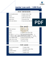 Plano Alimentar Low Carb - 1800 Kcal - Método Coimbra