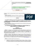 Ley para Impulsar El Incremento Sostenido de La Productividad y La Competitividad de La Economía Nacional