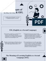 Basic Concepts of Esl, Eyl, Efl