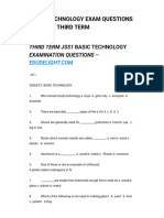 Basic Technology Exam Questions For JSS1 Third Term