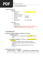 Esquema Del Plan de Intervención