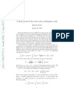 A Short Proof of The Error Term in Simpson's Rule: Hajrudin Fejzi C August 28, 2017