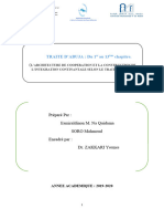 Expose Sur L'architecture de L'integration Africaine Selon Le Traite D'abuja