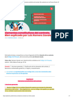 Elementos Constitutivos Del Contrato. Bien Explicado Por Luis Romero Zavala - LP