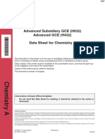 Data Sheet - OCR (A) Chemistry AS-level