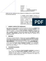 Demanda de Aumento de Pension de Alimentos