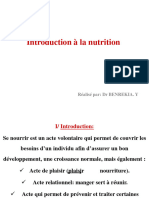 Introduction À La Nutrition