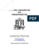 Guia de Usuario de S10 2005 Presupuestos