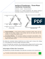 Delta-Star Connection of Transformer - Three-Phase Transformer Connection