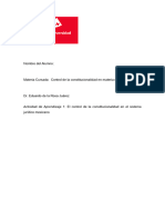 Actividad de Aprendizaje 1 El Control de La Constitucionalidad en El Sistema Jurídico Mexicano