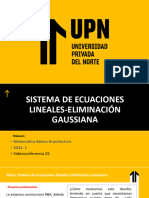 SEMANA 2 Módulo1 Sistema de Ecuaciones Lineales