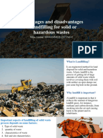 Advantages and Disadvantages in Landfilling For Solid or Hazardous Wastes