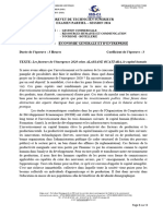 Epreuve Economie Generale Et D'entreprise