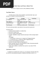 Non Finite Clauses Summary