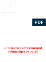 Je Découvre L'environnement Informatique de Travail