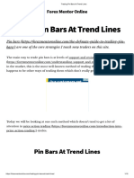 Trading Pin Bars at Trend Lines