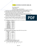 Assignment (Bba 2d) (Business Stats)