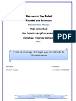 Etude de Stockage D Energie Avec La Methode de Filter de Kalman